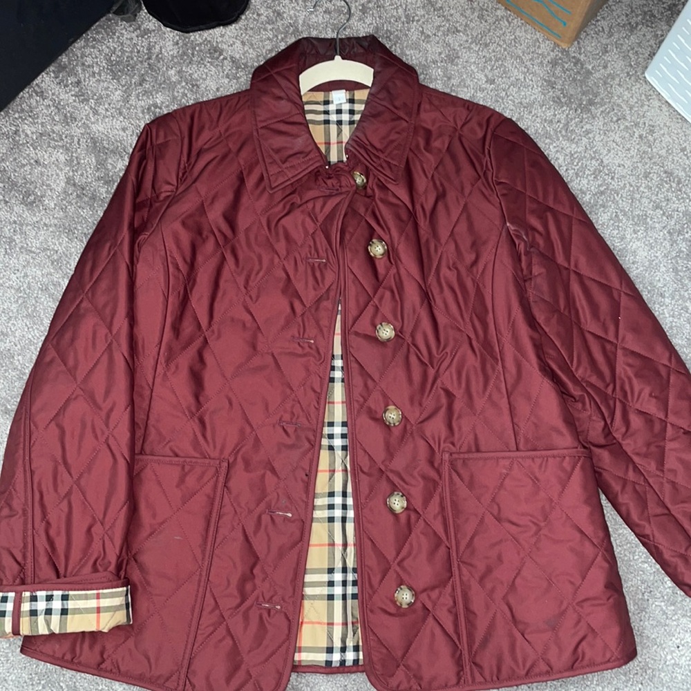 Quilted Burberry rain coat